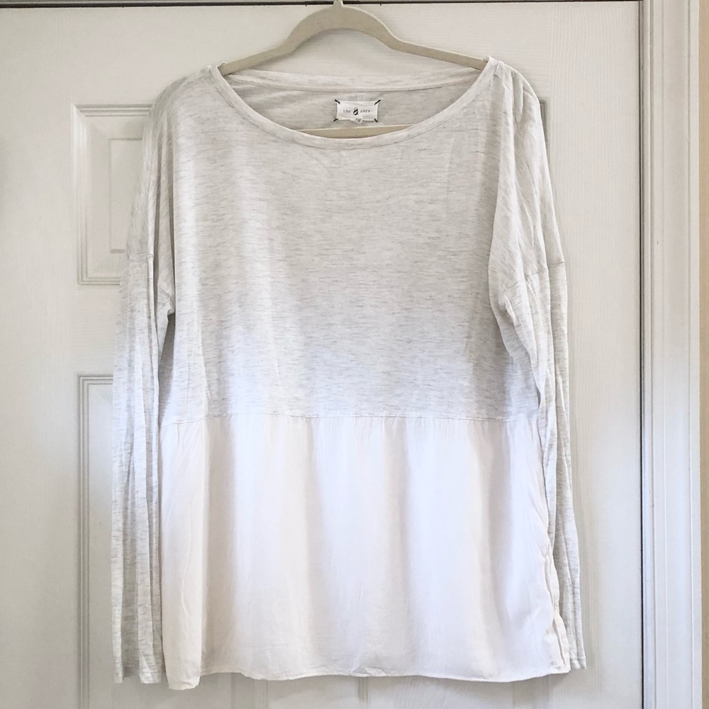 Lou & Grey Long Sleeve Top (Grey and Cream)
